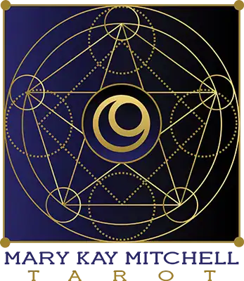Logo for Mary Kay Mitchell tarot card reader.